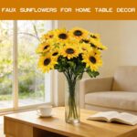 TURNMEON 28Pcs Sunflowers Artificial Flowers for Outdoors Summer Decor, 4 Pack F... - Image 7