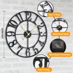 LEIKE Large Wall Clock, 16" Silent Non-Ticking, Battery Operated, Oversized, Dec... - Image 4