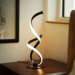 2 Pack Modern Touch Lamp for Nightstand, Spiral LED Table Lamp, Dimmable 3 Color... - Image 5