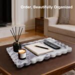 14" x 10" Large Genuine Calacatta Viola Scalloped Marble Tray, Pre-Sealed for St... - Image 5