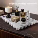 14" x 10" Large Genuine Calacatta Viola Scalloped Marble Tray, Pre-Sealed for St... - Image 7