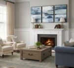 3 Pcs Navy Blue Abstract Canvas Wall Art Modern Minimalist Neutral White Blue an... - Image 6