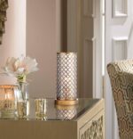 360 Lighting Alcazar Modern Glam Luxury Accent Table Lamp 12" High Brass Gold Me... - Image 6