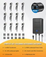 All-in-One LED Low Voltage Landscape Lighting Kit, 12-Pack Landscape Lights with... - Image 7