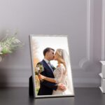 YiPinYin 4x6'' Silver Metal Picture Frame 2 Pack,Elegant Beaded Real Glass Frame... - Image 3