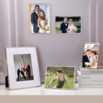 YiPinYin 4x6'' Silver Metal Picture Frame 2 Pack,Elegant Beaded Real Glass Frame... - Image 6