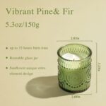DARJEN Pine& Fir Candles for Home- 5.3oz 35H Natural Soy Wax Aromatherapy Jar Ca... - Image 3