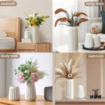 Ceramic Vases Set of 3-White Vase for Modern Home Decor, Flower Vases for Aesthe... - Image 4