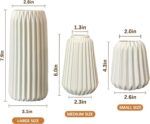 Ceramic Vases Set of 3-White Vase for Modern Home Decor, Flower Vases for Aesthe... - Image 5