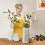 Ceramic Vases Set of 3-White Vase for Modern Home Decor, Flower Vases for Aesthe... - Image 7