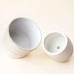 LA JOLIE MUSE Flower Pots Indoor Plant Pot Set of 2, Unique Small Ceramic Plants... - Image 5