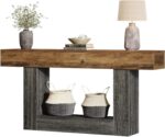 Tribesigns 63-Inch Long Console Table, 2-Tier Entryway Table Sofa Table with Sto... - Image 6