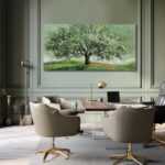 Hue7Art Large Tree Nature Wall Art Depicting a Quiet Meadow and Spreading Branch... - Image 5