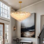 Gold Crystal Chandelier, 48" Modern Luxury Round Glass Crystal 10-Tier Chandelie... - Image 9