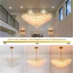 Gold Crystal Chandelier, 48" Modern Luxury Round Glass Crystal 10-Tier Chandelie... - Image 10