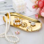10PCS Stainless Steel Serving Tray Set 7 Inch Gold Decorative Tray Oval Storage ... - Image 7