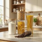 HomArtist Glass Jars with Bamboo Lids [Muti Size Set of 5], Glass Canisters with... - Image 3