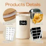HomArtist Glass Jars with Bamboo Lids [Muti Size Set of 5], Glass Canisters with... - Image 5