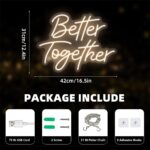 Better Together LED Neon Sign for Wall Decor, Neon Light Gift for Wall Party Déc... - Image 3