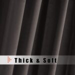 Charcoal Gray Velvet Curtains Elegant Window Drapes for Living Room 84 Inch Long... - Image 3