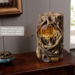 Kalona Tabletop Fountains Beautiful Stump Water Fountain Relaxation Raindrop Fou... - Image 4
