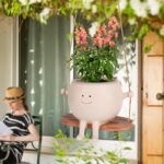 Cute Smiley Face Hanging Planter Pot - Adorable Indoor/Outdoor Flower Plant Hold... - Image 4