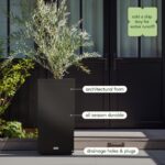 Veradek Block Series Pedestal Planter - Tall Planter for Indoor or Outdoor Front... - Image 5