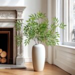 Fake Plants 32.3In Faux Bamboo Leaves Stems Artificial Greenery Stems Artificial... - Image 4