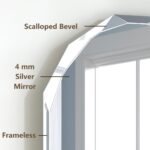 Silver Wall Mirror-Beveled Edge Frameless Mirror for Bathroom, Vanity, Bedroom, ... - Image 4