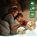 Big Wall Clock, Unique Ginkgo Leaf Decorative Wall Clocks, Luxury Metal Gold Flo... - Image 5