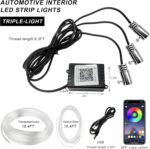 Interior Car LED Strip Lights with APP Control, 3 in 1 RGB Ambient Lighting Kit ... - Image 3