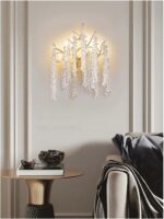 Postmodern Light Luxury Creative Crystal Branch Bedroom Living Room Background D... - Image 9