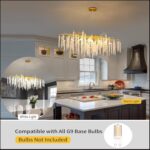 Tree Branches Chandeliers L39.5 Inch Gold Luxury Rectangular Crystal Raindrop Pe... - Image 6
