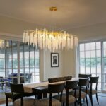 Tree Branches Chandeliers L39.5 Inch Gold Luxury Rectangular Crystal Raindrop Pe... - Image 7