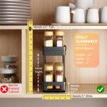 Pull Out Spice Rack Organizer for Cabinet, 3 Packs Slide Out Spice Racks Organiz... - Image 4