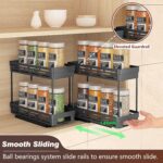 Pull Out Spice Rack Organizer for Cabinet, 3 Packs Slide Out Spice Racks Organiz... - Image 6