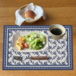 Blue Floral Branches Linen Placemats Set of 4, Chinoiserie Waterproof Washable H... - Image 4