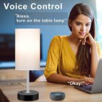 Bedroom Lamp with Smart RGB LED Bulb, Multicolor Changing Table Lamp for Bedroom... - Image 4