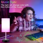 Bedroom Lamp with Smart RGB LED Bulb, Multicolor Changing Table Lamp for Bedroom... - Image 7