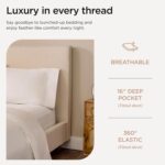Threadmill 100% Cotton Sheets for Queen Size Bed - 600 Thread Count Queen Bed Sh... - Image 5