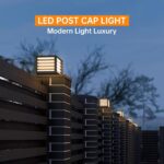 Outdoor Post Cap Lights, 15.7" × 13.4" Modern Luxury Post Lantern, Matte Black, ... - Image 3