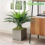 Artificial Agave Plant 2ft - 24" Large Fake Aloe Vera Plants Indoor with Fake Gr... - Image 8