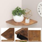 JJL Corner Wall Shelf, 10.4 Inch Wooden Corner Shelves, Set of 2 Floating Shelf ... - Image 6