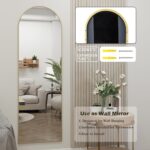 Arched Full Length Door Mirror 14x48, Metal Frame with Protective Film, No-Drill... - Image 7