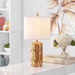 Safavieh Lighting Collection Wilsa Gold Leaf 23-inch Bedroom Living Room Home Of... - Image 3