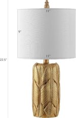 Safavieh Lighting Collection Wilsa Gold Leaf 23-inch Bedroom Living Room Home Of... - Image 4