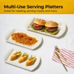 LIFVER Extra Large Serving Platters, 16"/14"/12" Ceramic Rectangle Serving Trays... - Image 4