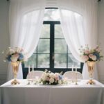 11.6 inches Metal Wedding Flower Trumpet Stripe Vases Table Centerpieces for Art... - Image 7