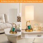 Dreamholder Touch Control USB Table Lamp, Upgraded 3-Way Dimmable Bedside Desk L... - Image 8