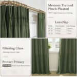 Custom 102 Inch Loden Pinch Pleated Curtains for Office Panels of 2, Memory Shap... - Image 4